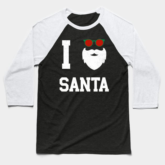 I love Santa Baseball T-Shirt by MZeeDesigns